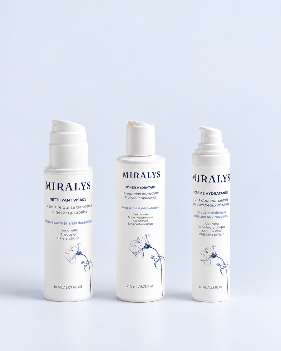Le Trio Essentiel — Nettoyant, Toner & Crème