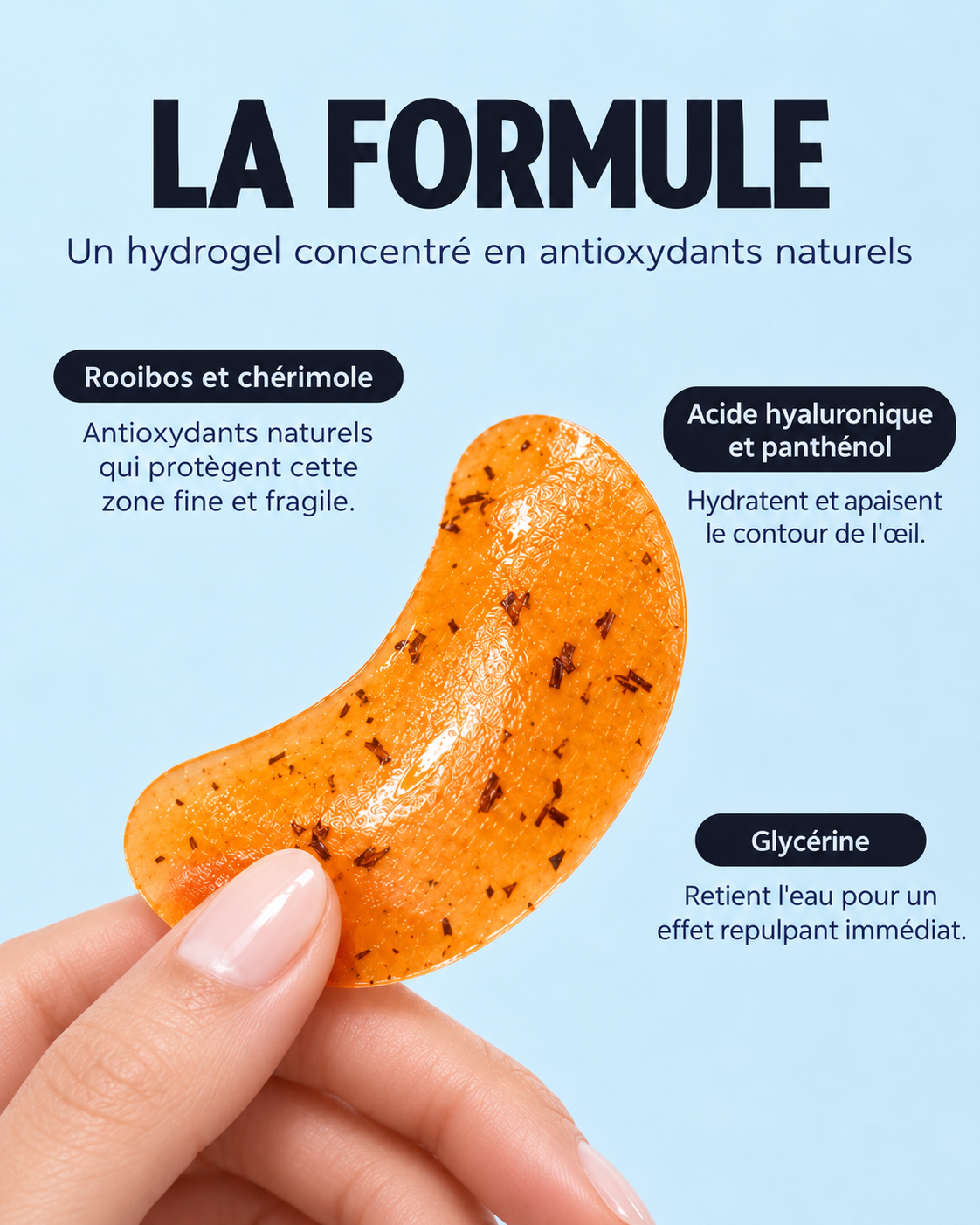Patchs pour les yeux anti-fatigue à l'hydrogel
